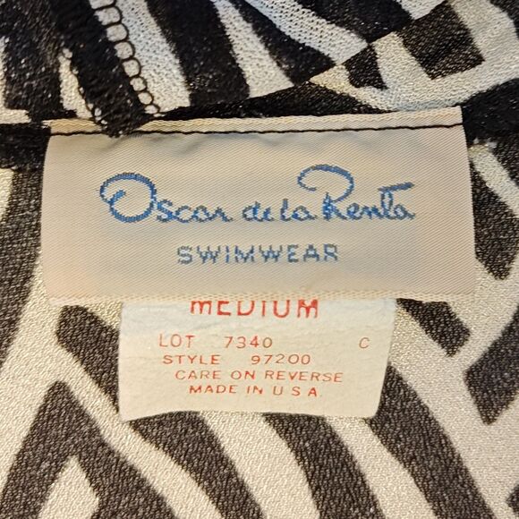 Oscar de la Renta Swimwear Cover Up Womens Med Sheer Kimono Jacket Beach Glamour - Picture 6 of 9